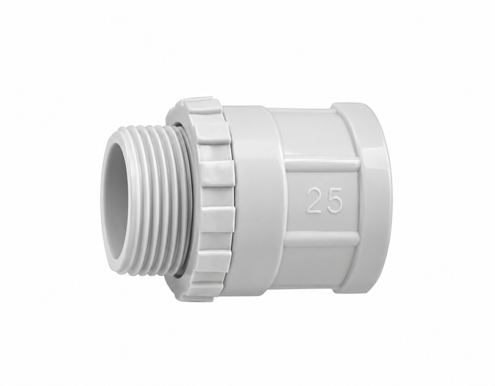 PVC Plain to Screw Conduit Coupling - 25mm