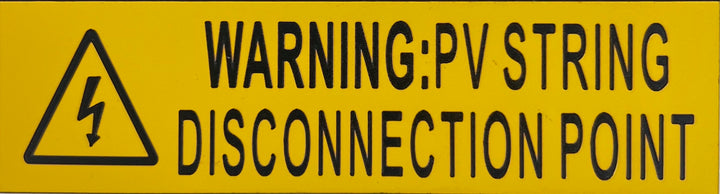 Warning PV Disconnection Point Label