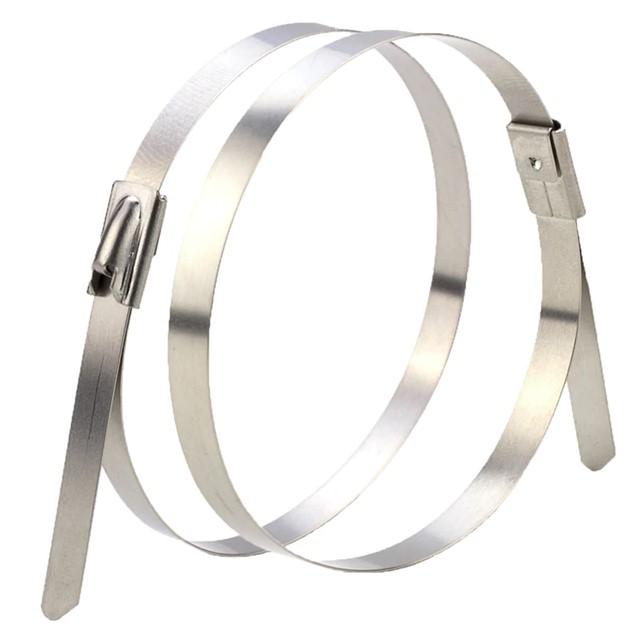 304 Stainless Steel Cable Tie, Silver, 4.6x200mm (100pcs/bag)