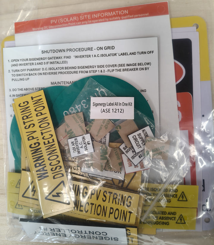 Sigenergy Label Kit All in one