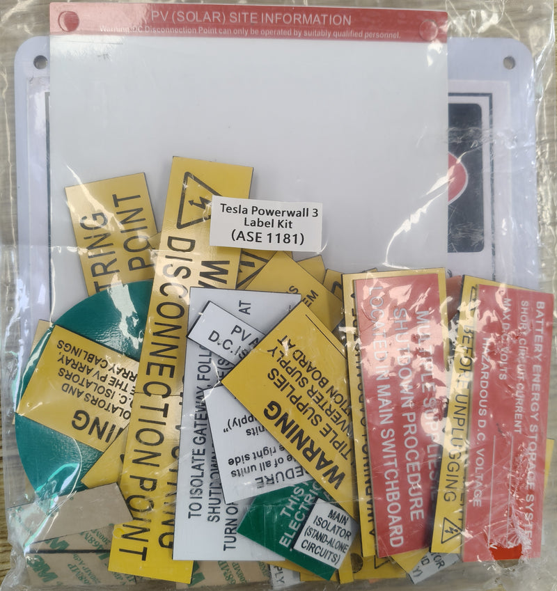 Tesla Powerwall 3 Label Kit