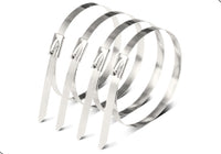 316 Stainless Steel Cable Tie Silver 4.6x300mm (100pcs/bag)