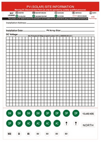 Site Map Self Laminating Solar Label