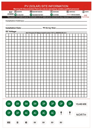 Site Map Self Laminating Solar Label